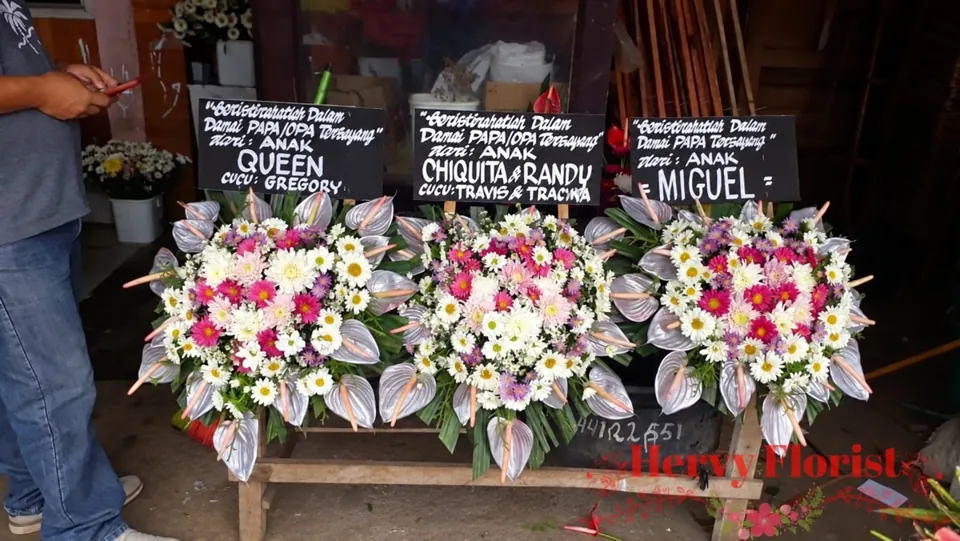 Krans Anthurium Silver