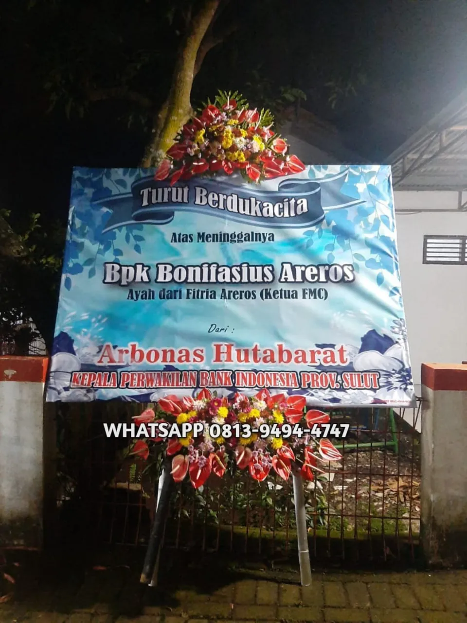 Papan Duka Cita Biru Portrait