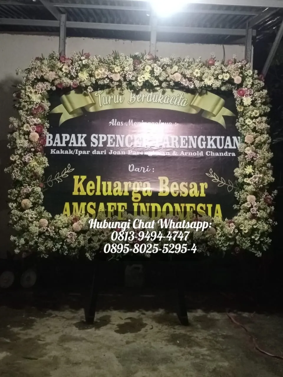 Papan Duka Cita Hitam Pink