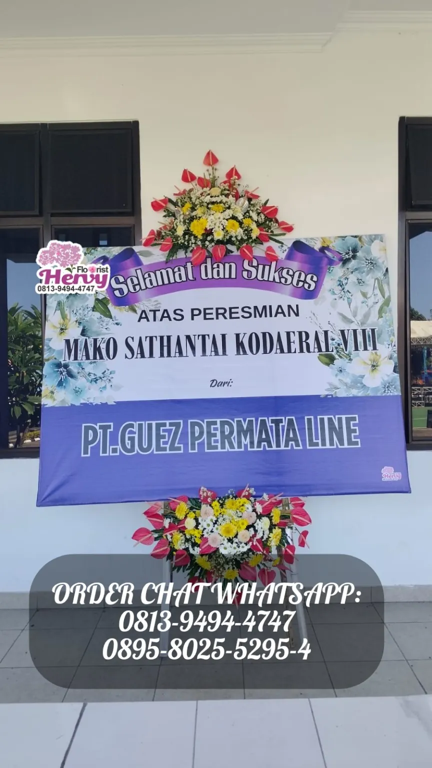 Papan Peresmian Putih Biru Ungu